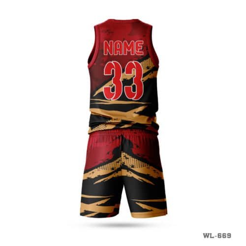 Man's Premium Quality Basketball Uniform with Logo-WL-669 - Image 2