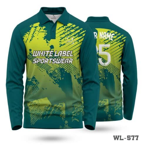 Polo Custom Cricket Jersey Maker in UK; Full Sleeve Polo Custom Cricket Jersey with Logo-WL-577; personalized cricket jersey design; premium design cricket clothes; personalized cricket jersey maker in uk;