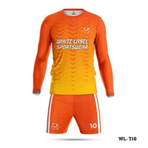Full Sleeve Orange Football Kit with Name Number-WL-716; Customized Yellow Black Football Kits Maker in UK; Pink White Football Kit Uniform Maker in England; Customized Blue Football Uniforms Maker in UK; Personalized Design Green Football Apparel-733; Black Blue Football Kit Uniform Maker in England; Green White Football Uniforms Seller in England; Green White Football Uniforms with Name Number; Personalized Red Football Kit Apparel Maker in UK; Customized White Football Kits Maker in UK; apparel maker in uk; football clothes supplier in UK;