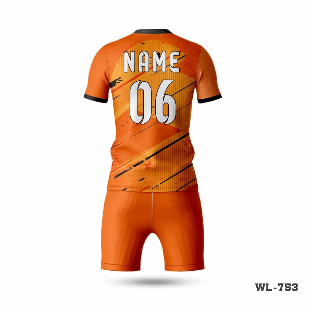 Half Sleeve Personalized Design Orange Football Uniforms-WL-753 4 Sublimation Orange Football Uniforms with Name Number; Red Football Kits Apparel Maker in UK; Custom Navy Blue Football Kits Maker in UK; Half Sleeve V-Neck Customized Black Football Uniforms-WL-751; Premium Blue Football Kits Maker in UK; Custom Printed Red Football Uniforms; Personalized Navy Blue Football Uniform Maker in UK; Football Kit Custom Apparel Maker in UK; Navy Blue Football Kit Seller in England; Football Kits Cheap with Name Number; Custom Football Apparel Maker in England; soccer uniform; apparel maker in uk; football clothes supplier in UK;