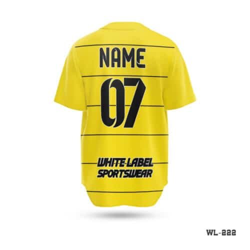 Baseball Jersey Yellow Kit with Name Number; Half Sleeve Team Baseball Jersey White Black Kit-WL-279; Customized Baseball Jersey T Shirt Dress with Logo-WL-240; Custom Made Baseball Jersey Style Men Apparel-WL-190; Personalized Design Baseball Jersey Red and Black Kit-WL-286; Half Sleeve Custom Baseball Jersey Navy Blue Kit-WL-172; Personalized Design Team Authentic Baseball Jerseys-WL-219; custom team baseball jerseys;