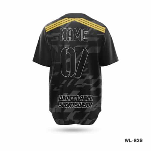 Black Baseball Jersey Mens Apprel with Name Number; Half Sleeve Black and White Jersey Baseball Kit-WL-284; Half Sleeve Printed Black and Red Baseball Jersey-WL-171; Half Sleeve Black and Purple Baseball Jersey-WL-283; Half Sleeve Personalized Blank Baseball Jerseys-WL-208; Black and Blue Baseball Jersey Maker in UK; Premium Design Baseball New Jersey with Logo-WL-179; Half Sleeve Team Baseball Jersey White Black Kit-WL-279;