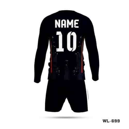 Black Football Kit Seller in UK; Black and Green Football Kit with Name Number; Full Sleeve Best Customize Football Kit​ with Logo-WL-697; Team Football Kits White Uniform​ Seller in UK; Orange Black Football Kit with Name Number; Green and White Football Kits Maker in UK; Printed Football Kit Manufacturer in UK; Green and Yellow Football Kits Seller in UK; Navy Blue football Kits Apparel Maker in UK; Best Football Kit Maker in UK; apparel maker in uk; football clothes supplier in UK;
