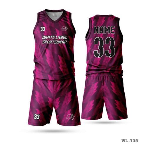 Pink Basketball Kit Maker in UK; Customized Design Basketball Uniform Colors Uniform-WL-742; Basketball Uniform Style Maker in UK; best basketball uniform;
