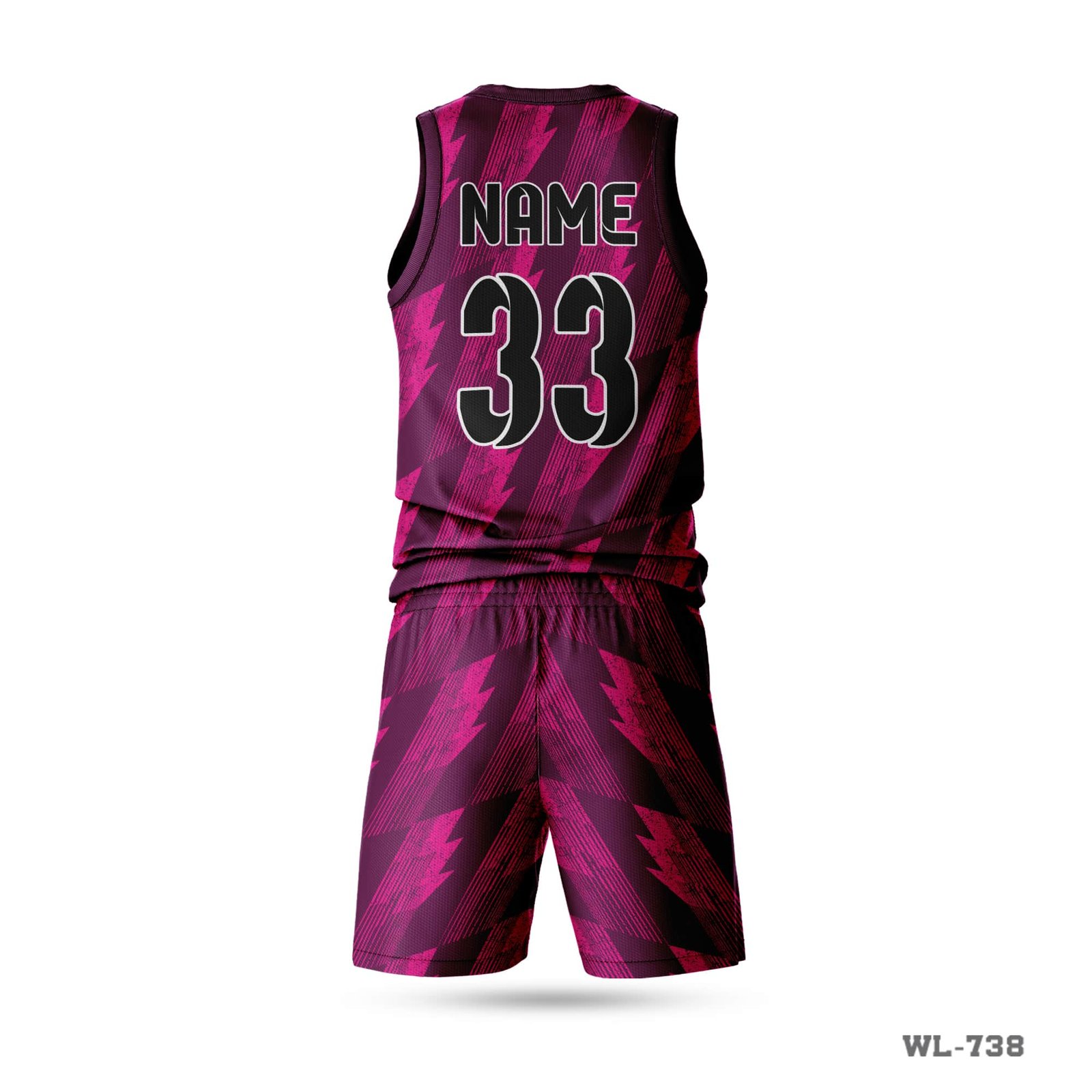 Customized Design Best Pink Basketball Kit-WL-738 4 Pink Basketball Kit Seller in UK; Basketball Uniform Colors Uniform Seller in UIK; Basketball Uniform Style Maker in UK; best basketball uniform;