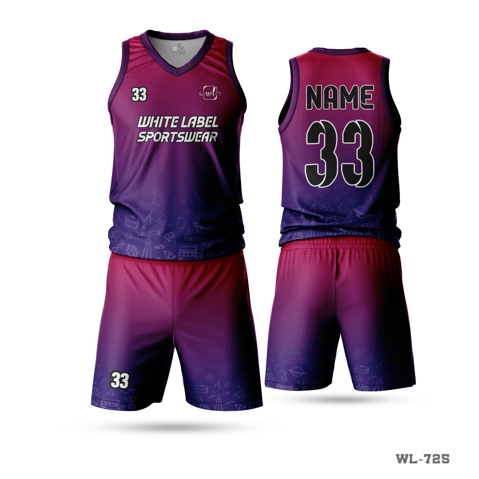 V-Neck Customized Purple Basketball Uniform-WL-725 5 Purple Basketball Uniform Maker in UK; Best Uniform Design for Basketball Apparel Maker in UK; Basketball Uniform Style Maker in UK; Basketball Uniform Sets Maker in London; basketball kit; best basketball uniform;
