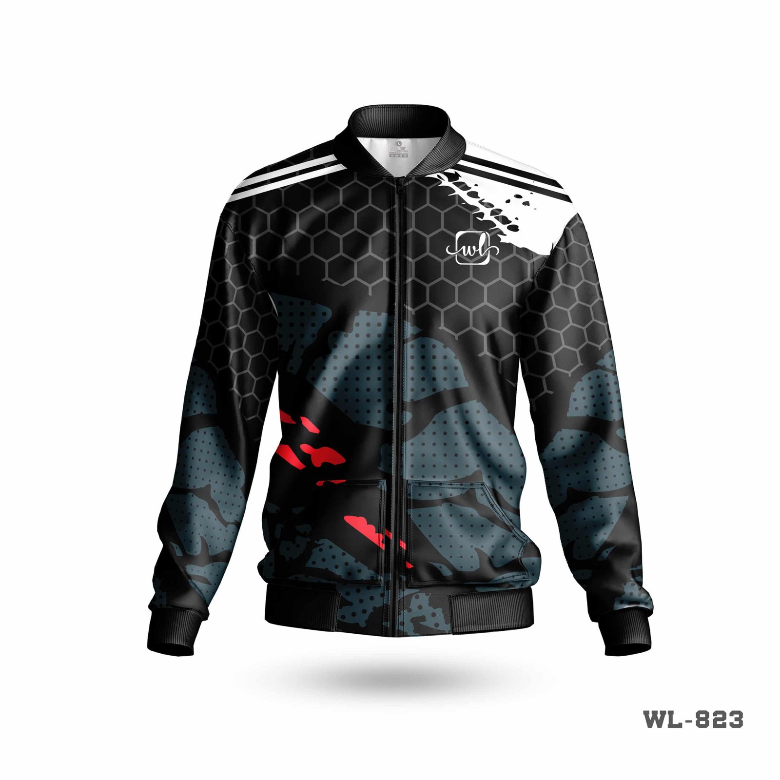 All Over Printed Winter Jacket Black-WL-823 3 Winter Jacket Black; Best Winter Jacket Black; All Over Printed Winter Jacket Black; Sublimation Printed Winter Jacket Black;