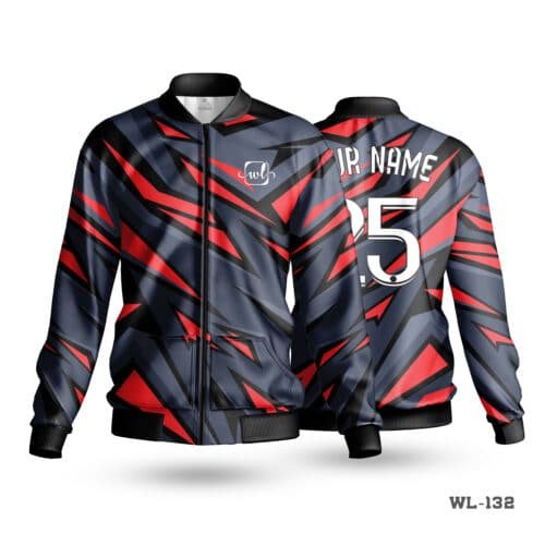 Sports Men's Jacket with Sublimation Printed-WL-132 - Image 3