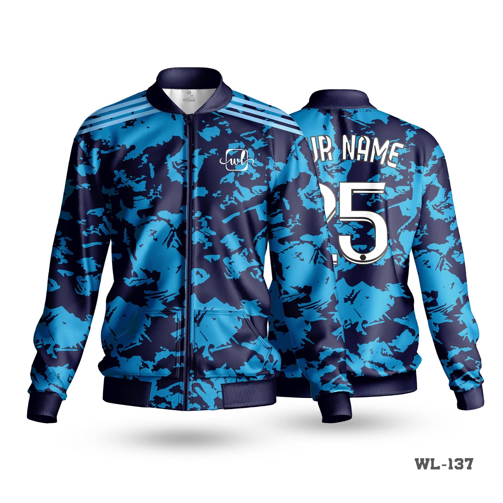 Light Blue Sports Jacket Design with Logo-WL-137 5 Light Blue Sports Jacket Design with Logo-WL-137 - Image 3