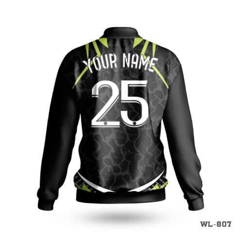 Black Winter Jacket with Sublimation Print-WL-807 - Image 2