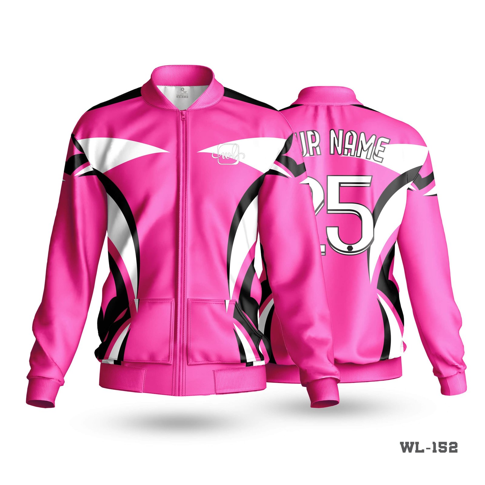 Sublimation Printed Pink Winter Jacket-WL-152 5 Sublimation Printed Pink Winter Jacket-WL-152 - Image 3