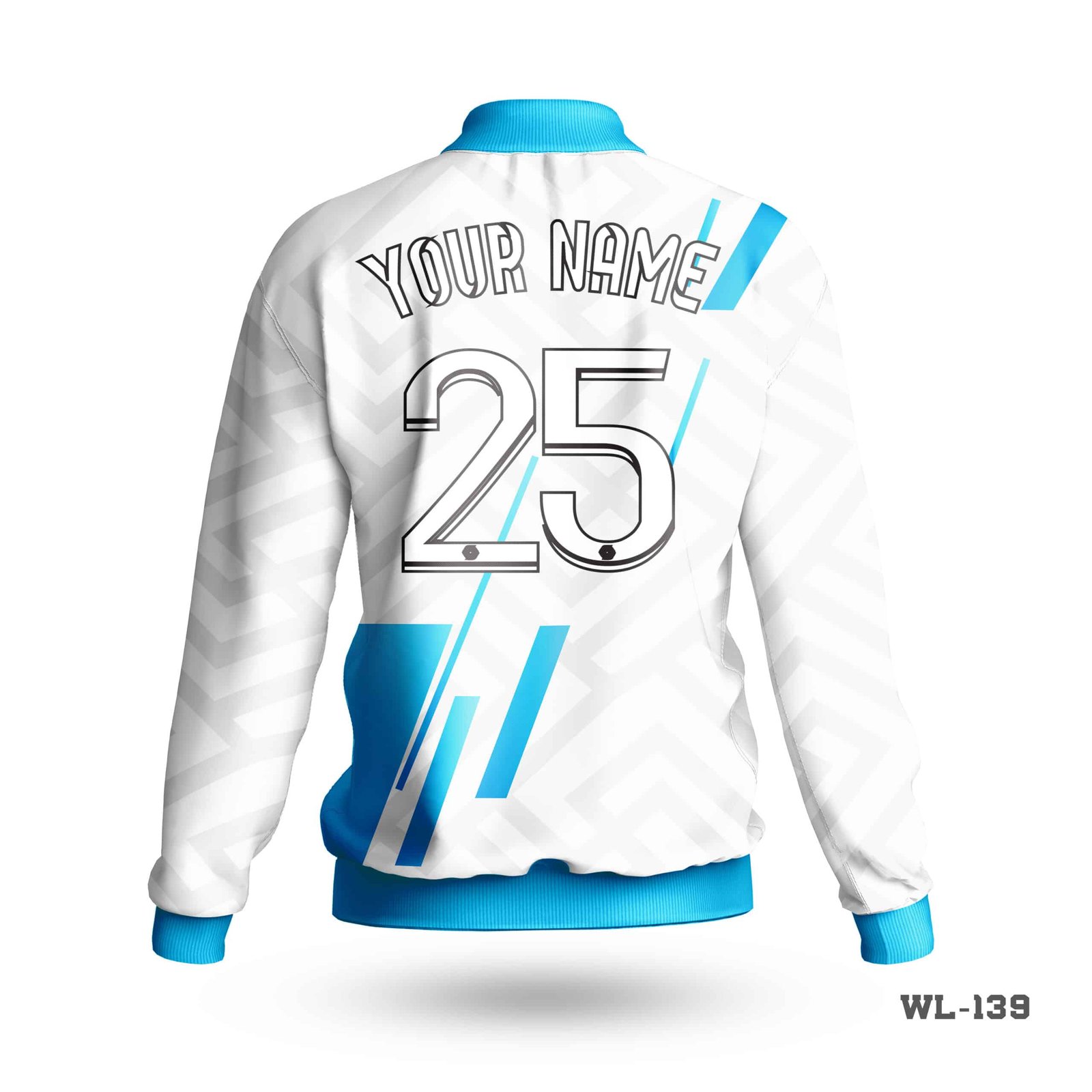 All Over Printed Men's Blue Sports Jacket-WL-139 4 All Over Printed Men's Blue Sports Jacket-WL-139 - Image 2