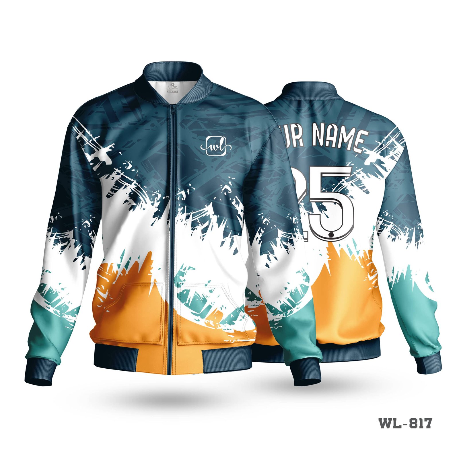All Over Printed Sport Jacket Winter-WL-817 5 All Over Printed Sport Jacket Winter-WL-817 - Image 3