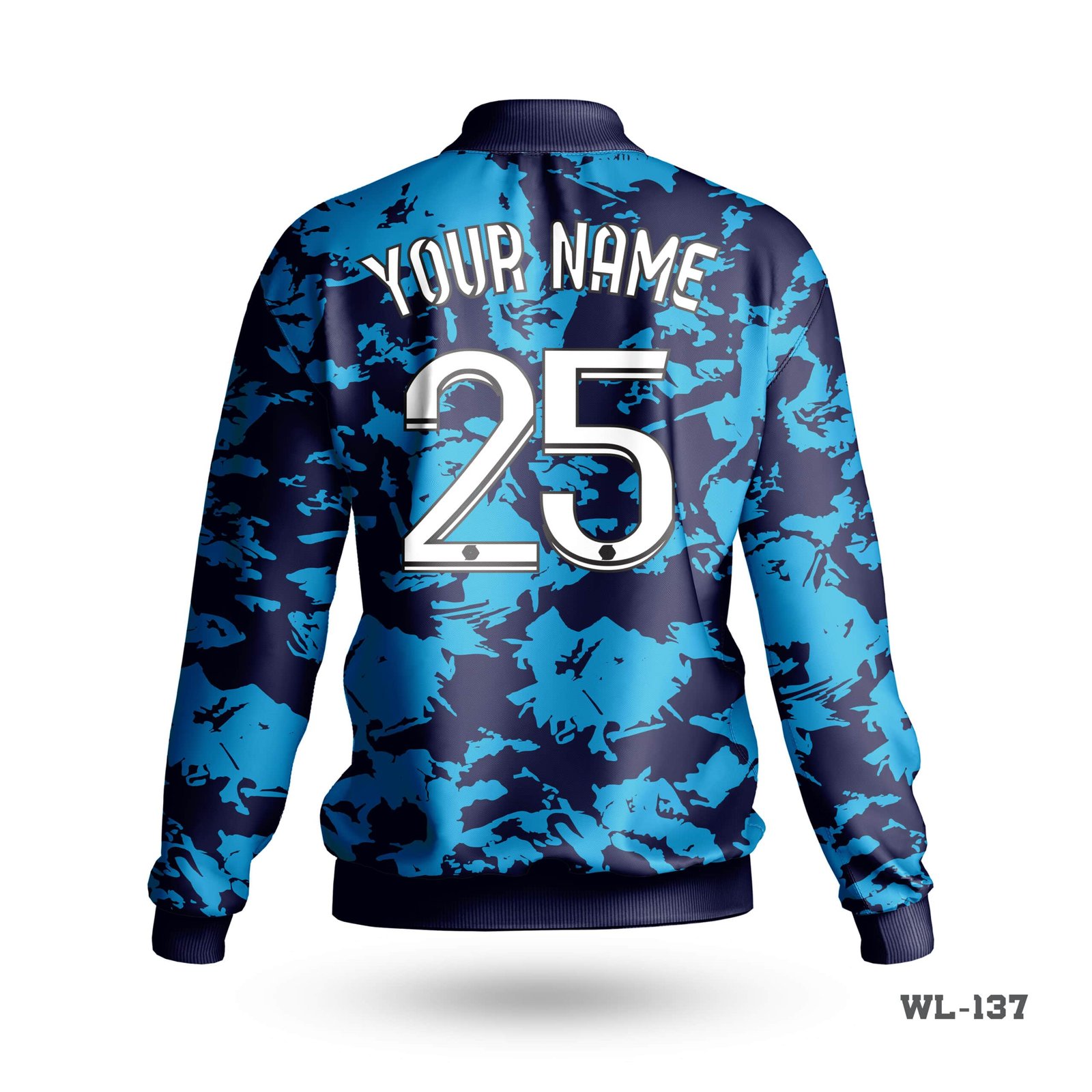 Light Blue Sports Jacket Design with Logo-WL-137 4 Light Blue Sports Jacket Design with Logo-WL-137 - Image 2