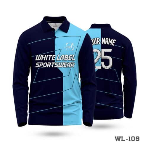 Blue Cricket Jersey Design Maker in UK; Blue Cricket Jersey Seller in UK; Full Sleeve Team Polo Red Black Cricket Jersey-WL-108; Full Sleeve Polo Black and Yellow Cricket Jersey-WL-113; Best Jersey in Cricket Maker in UK; Full Sleeve Best Jersey Design for Cricket Kit-WL-101; White Cricket Jersey Seller in UK; Stylish Cricket Jersey Design with Name Number; Jersey for Cricket Team Maker in UK; Personalized Jersey Design Cricket Kit Seller in UK; Cricket Jerseys UK Kit with Name Number; Cricket Jersey Design Seller in UK; black and yellow cricket jersey; blue cricket jersey; cool cricket jersey;