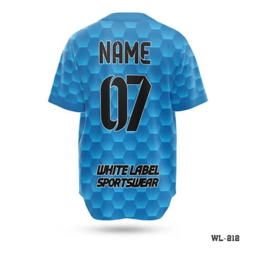 Blue Jersey Baseball Kit with Name Number; Half Sleeve Custom Blue and Black Baseball Jersey-WL-289; Blue and White Baseball Jersey Maker in UK; Half Sleeve Polyester Black Baseball Jersey Outfit-WL-210; Personalized Black Baseball Jersey Mens Apparel-WL-239; Half Sleeve Black and White Jersey Baseball Kit-WL-284; Premium Design Baseball New Jersey with Logo-WL-179; Half Sleeve Team Baseball Jersey White Black Kit-WL-279;