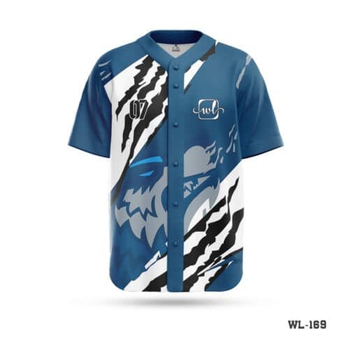 Custom Made Blue and White Baseball Jersey-WL-169 Half Sleeve Polyester Black Baseball Jersey Outfit-WL-210; Personalized Black Baseball Jersey Mens Apparel-WL-239; Half Sleeve Black and White Jersey Baseball Kit-WL-284; Half Sleeve Black and Purple Baseball Jersey-WL-283; Sublimation Print Custom Baseball Uniform Jerseys-WL-195; Premium Design Baseball New Jersey with Logo-WL-179; Half Sleeve Team Baseball Jersey White Black Kit-WL-279;