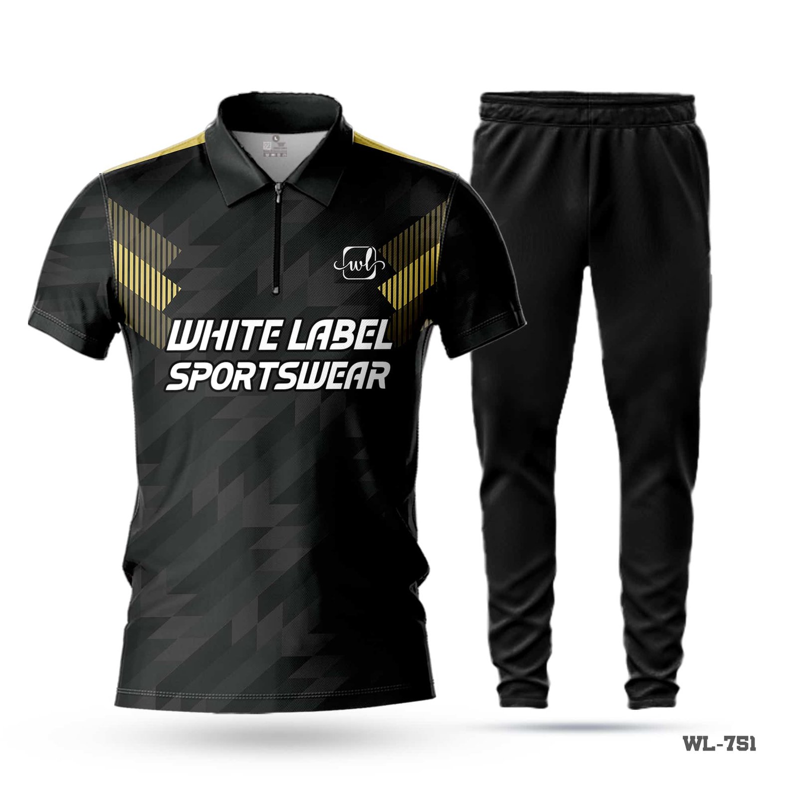 Half Sleeve ZuPolo Black Yellow Cricket Uniform-WL-751 3 Half Sleeve Zipper Polo Black Yellow Cricket Uniform-WL-751; cricket kit; All Over Printed Cricket Uniform; Unique Design Cricket Uniform; Unique Design Cricket Uniform for Man; with; Logo; kits for cricket; full cricket kit; cricket full kit; custom cricket kit; youth cricket kit; custom cricket uniforms;