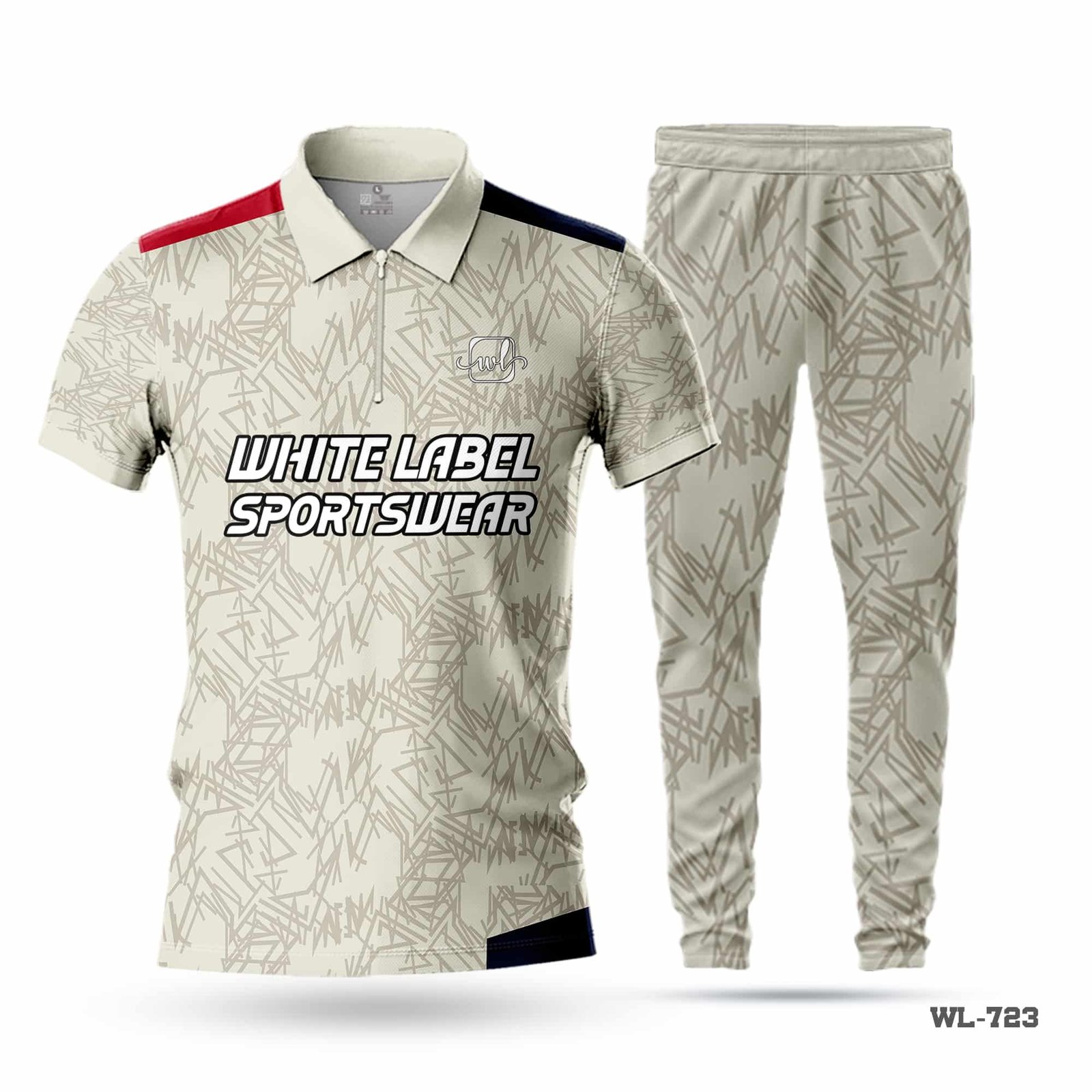 Half Sleeve Zipper Polo Printed Cricket Uniform-WL-723 3 Half Sleeve Zipper Polo Printed Cricket Uniform-WL-723; cricket kit; All Over Printed Cricket Uniform; Unique Design Cricket Uniform; Unique Design Cricket Uniform for Man; with; Logo; kits for cricket; full cricket kit; cricket full kit; custom cricket kit; youth cricket kit; custom cricket uniforms;