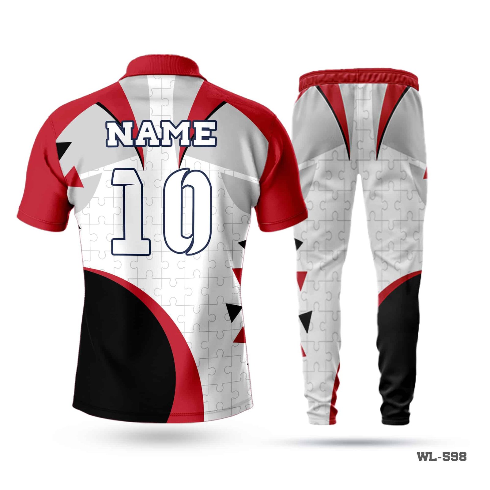 Half Sleeve Best Polo Polyester Cricket Uniform-WL-598 4 cricket kit; All Over Printed Cricket Uniform; Unique Design Cricket Uniform; Unique Design Cricket Uniform for Man; with; Logo; kits for cricket; custom cricket kit; youth cricket kit; custom cricket uniforms;
