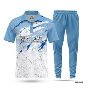Sublimation Print Best Polo Polyester Cricket Apparel-WL-695; cricket kit; All Over Printed Cricket Uniform; Unique Design Cricket Uniform; Unique Design Cricket Uniform for Man; with; cricket kits; kits for cricket; adult cricket kit; cricket full kit; custom cricket kit; youth cricket kit; custom cricket uniforms;