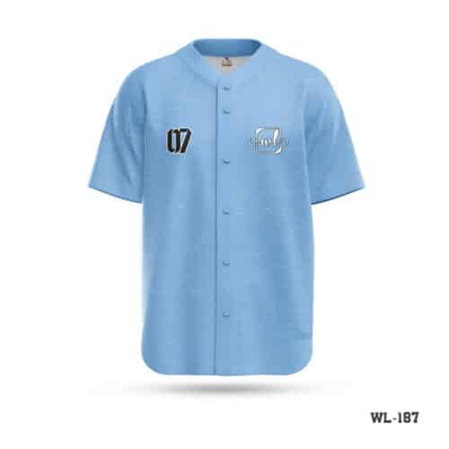 Sublimation Print Polyester Baseball Jersey for Men-WL-187; Polyester Baseball Jersey Customization Apparel-WL-188; Baseball Jersey Custom Apparel Seller in UK; Baseball Jersey Cheap Kit Maker in UK; Baseball Button Up Jersey Maker in UK; Mens Baseball Jersey Outfit with Logo; Half Sleeve Team Personalized Jersey Baseball T Shirt-WL-253;