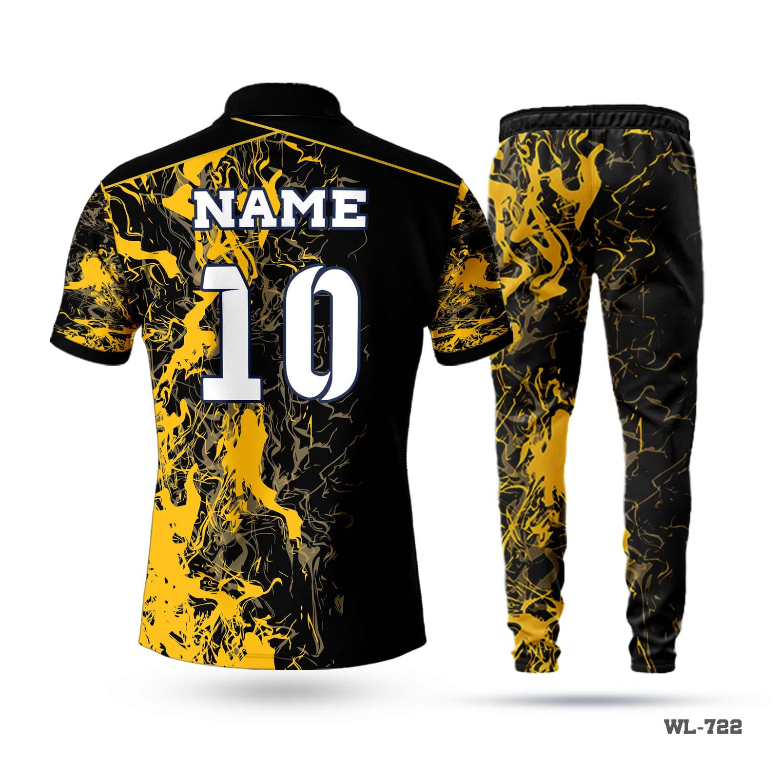 Half Sleeve Polo Yellow Black Cricket Apparel-WL-722 4 Yellow Black Cricket Apparel Seller in UK; cricket kit; All Over Printed Cricket Uniform; Unique Design Cricket Uniform; with; Logo; cricket kits; kits for cricket; adult cricket kit; cricket full kit; custom cricket kit; youth cricket kit; custom cricket uniforms;