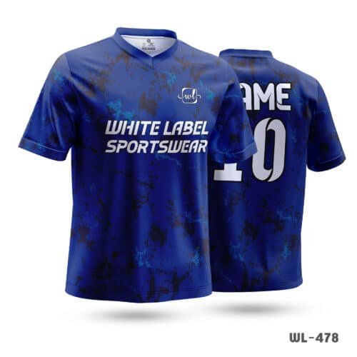 Best Dark Blue Volleyball Jersey with Logo-WL-478 - Image 3