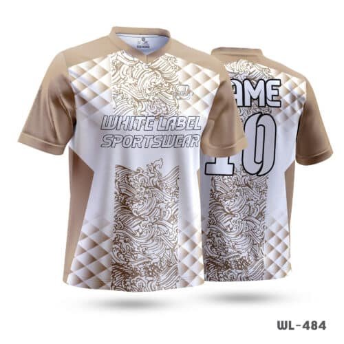 All Over Printed Brown Volleyball Jersey-WL-484 - Image 3