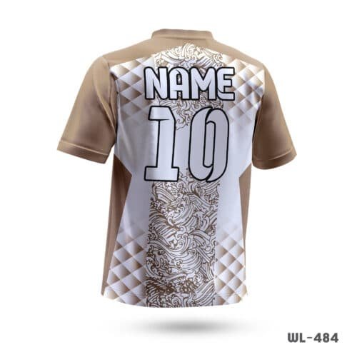 All Over Printed Brown Volleyball Jersey-WL-484 - Image 2