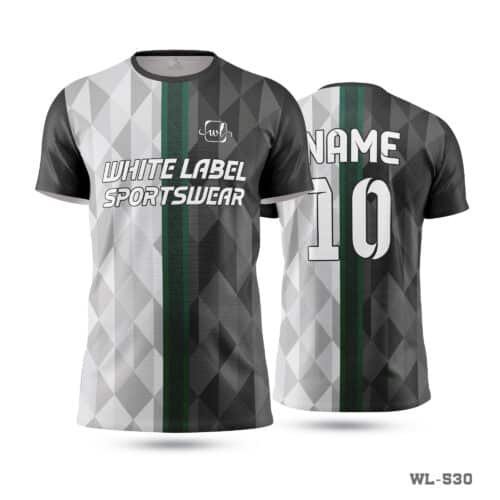 White Jersey in Volleyball with Logo-WL-530 - Image 3