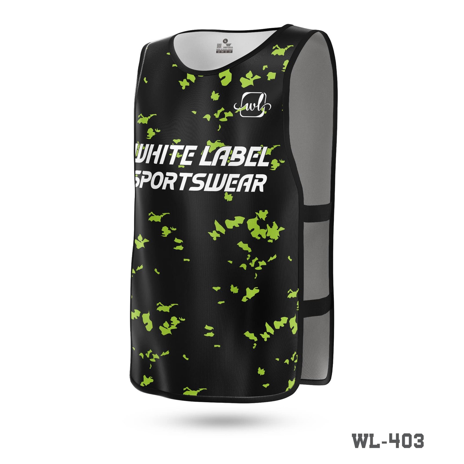 All Over Printed Black Football Bibs-WL-403 4 All Over Printed Black Football Bibs-WL-403 - Image 2