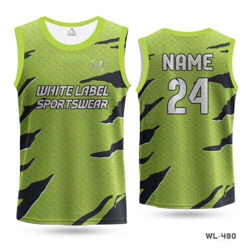 Sleeveless Volleyball Jersey with Logo-WL-490 - Image 3
