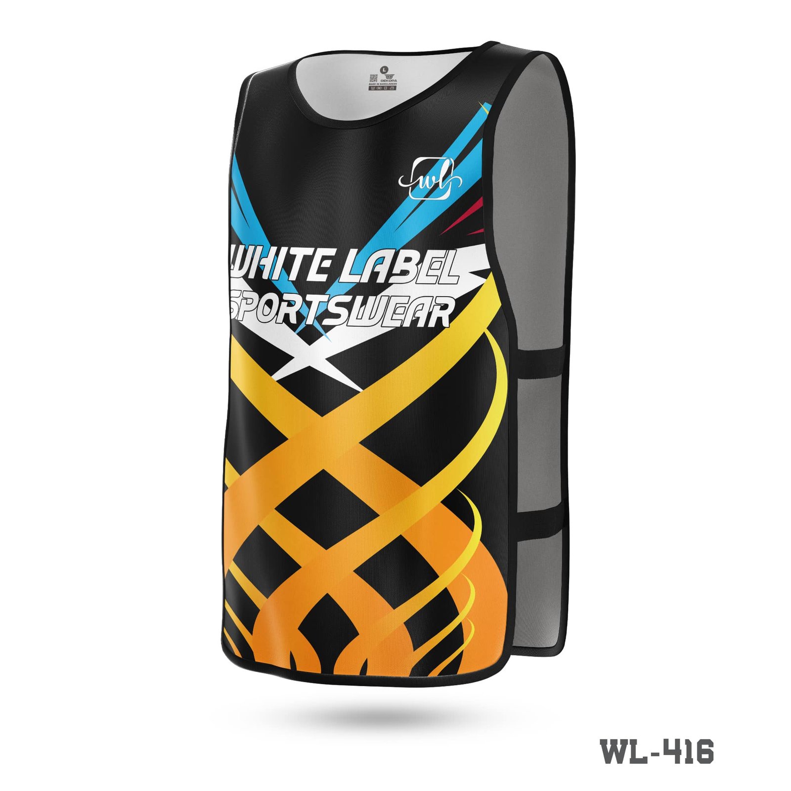 All Over Printed Orange Football Bibs-WL-417 4 All Over Printed Orange Football Bibs-WL-417 - Image 2