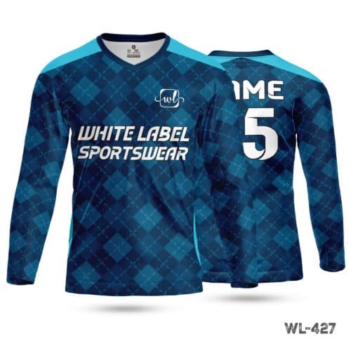 Blue Soccer Jersey with Sublimation Print-WL-427 - Image 3