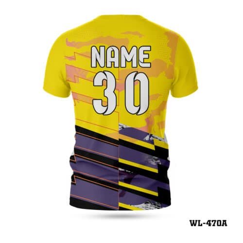 Yellow Soccer Jersey with Customized Logo-WL-470A - Image 2