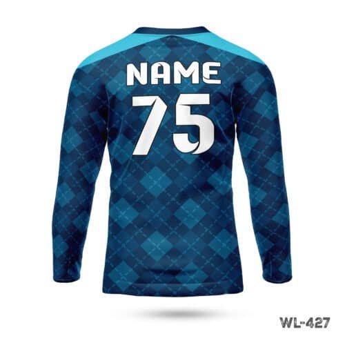 Blue Soccer Jersey with Sublimation Print-WL-427 - Image 2