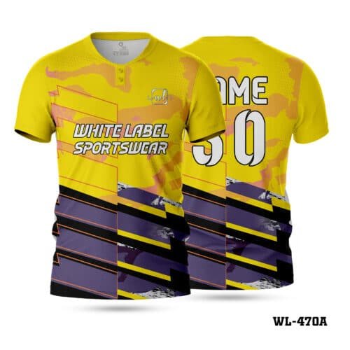 Yellow Soccer Jersey with Customized Logo-WL-470A - Image 3